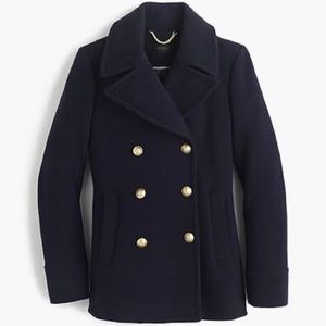 J Crew Double Breasted Peacoat - Sz 6 / Navy